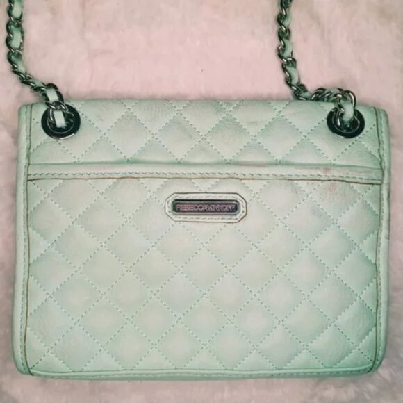 REBECCA MINKOFF PASTEL GREEN CROSSBODY PURSE - Picture 4 of 7